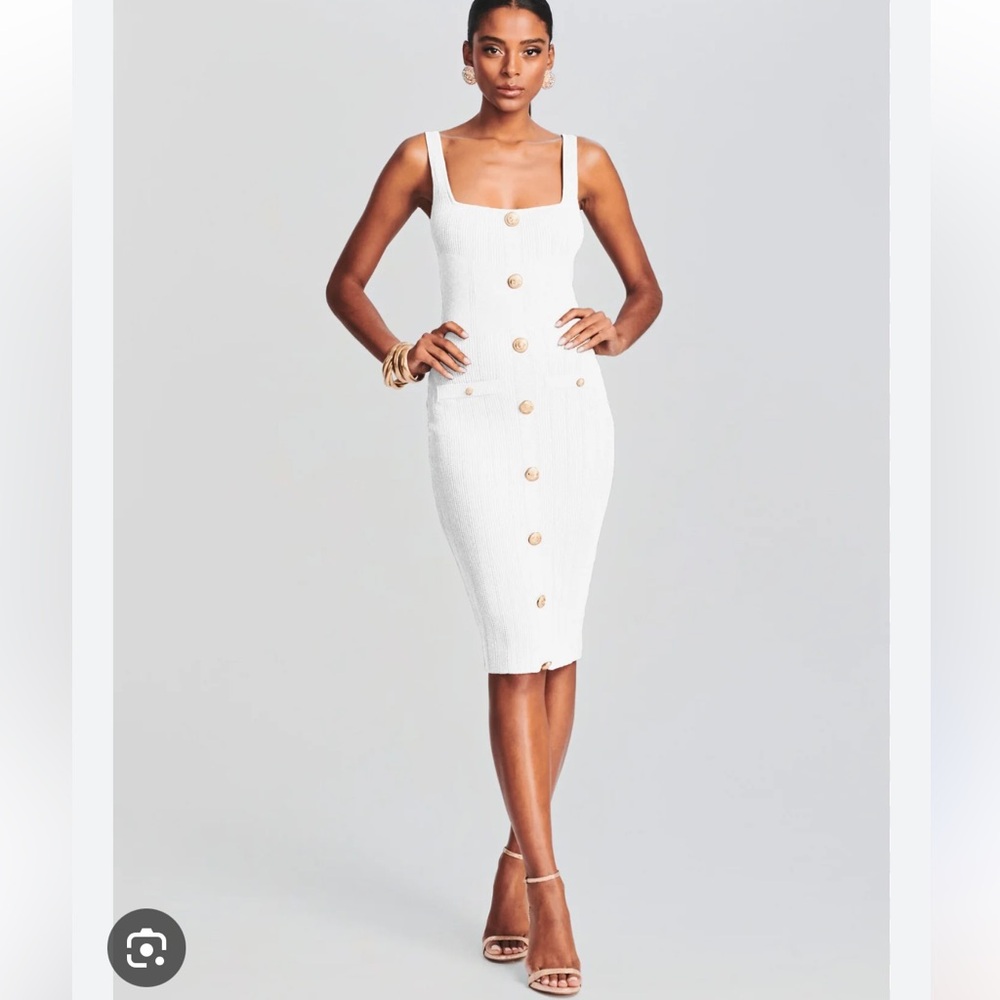 Retrofete Laney Ivory Button-Down Dress - Picture 5 of 7